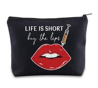 Aesthetic Nurse Makeup Bag Plastic Surgery Nurse Gift Life is Short Buy The Lips Aesthetic Nurse Zipper Bag (is Short UK)
