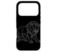 Aesthetic One Line Lion Drawing Tee for Animal Lovers Case for iPhone 17 Pro