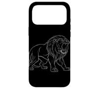 Aesthetic One Line Lion Drawing Tee for Animal Lovers Case for iPhone 17 Pro Max
