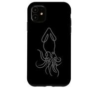 Aesthetic One Line Squid Drawing Tee for Animal Lovers Case for iPhone 11