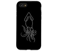 Aesthetic One Line Squid Drawing Tee for Animal Lovers Case for iPhone SE (2020) / 7/8