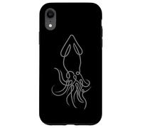 Aesthetic One Line Squid Drawing Tee for Animal Lovers Case for iPhone XR