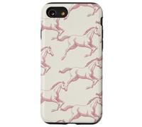 Aesthetic Patterns Coral Horse Drawing Horses Case for iPhone SE (2020) / 7 / 8