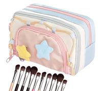 Aesthetic Pencil Case - Five Point Star Stationery Organizer | Zippered Aesthetic Pouch Large Capacity Stationery Storage for School Craft Classroom Travel College Drawing Students Kids Girls