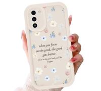 Aesthetic Phone Case for Samsung Galaxy S20 FE 5G/S20 Lite/S20 Fan Edition 6.5''，Christian Quote Flower Faith Bible Verse Case Full-Body Protective Cover Minimalist Christian Pattern Design Soft TPU