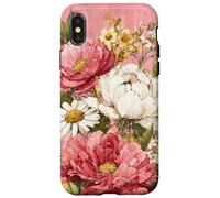 Aesthetic Pink Coquette Blushing Quilt Floral Flowers Case for iPhone X/XS