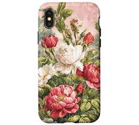 Aesthetic Pink Coquette Blushing Quilt Floral Flowers Case for iPhone X/XS
