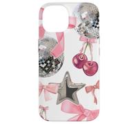 Aesthetic Pink Ribbon Bow Coquette Disco Ball & Star Collage Case for iPhone 14