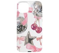 Aesthetic Pink Ribbon Bow Coquette Disco Ball & Star Collage Case for iPhone 15 Plus