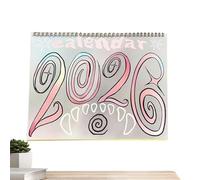 Aesthetic Planner Calendar 2026 - Hanging 28 x 21 cm, Illustrated Paper Monthly Calendar, Planning Chart for the New Year with Graphics | Par Calendar