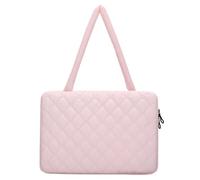 Aesthetic Quilted Computer Bag for Women Padded with Handle | Quilted Laptop Carrier 13-15 Inch Laptop Tote Bag Universal Lightweight Sleeve for Work and Shopping