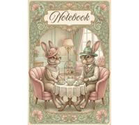 Aesthetic Rabbit Notebook - Retro Tea and Drama Bunny Graph Paper Journal for Women, Cute & Stylish: 6x9 Softcover | 100 Graph Paper Pages | Vintage ... Notebook for Notes, Planning & Sketching