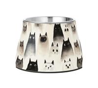 Aesthetic Ragdoll Cats White Feeder Dogs Bowls Elevated Stainless Steel Metal Pets Bowls for Slow Feed Dogs Slow Down Eating