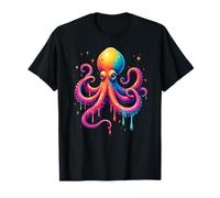 Aesthetic Rainbow Dripping Octopus T-Shirt