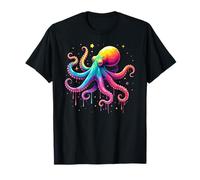 Aesthetic Rainbow Dripping Octopus T-Shirt