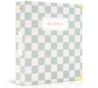 Aesthetic Recipe Binder with Waterproof Cover - The Perfect Recipe Book with Plastic Sleeves to Write in Your Own Recipes - Quality Blank Cookbook Binder, Cards incl.