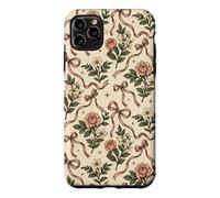 Aesthetic Ribbon Bow Boho Wildflower On Beige Case for iPhone 11 Pro Max