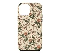Aesthetic Ribbon Bow Boho Wildflower On Beige Case for iPhone 12 mini