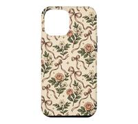 Aesthetic Ribbon Bow Boho Wildflower On Beige Case for iPhone 12 Pro Max