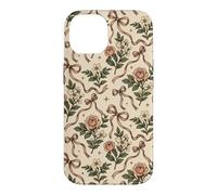 Aesthetic Ribbon Bow Boho Wildflower On Beige Case for iPhone 14