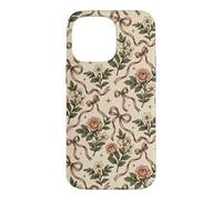 Aesthetic Ribbon Bow Boho Wildflower On Beige Case for iPhone 14 Pro Max
