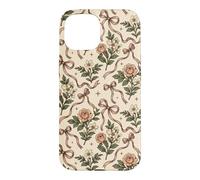 Aesthetic Ribbon Bow Boho Wildflower On Beige Case for iPhone 15