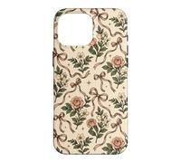 Aesthetic Ribbon Bow Boho Wildflower On Beige Case for iPhone 16 Pro Max