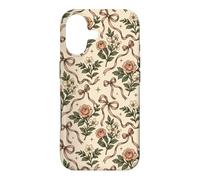 Aesthetic Ribbon Bow Boho Wildflower On Beige Case for iPhone 17