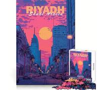 Aesthetic Riyadh City Jigsaw Puzzles for Adults1000 Pieces DownTime Game Calm Daily Fun Challenge Nice Art (50x75cm)