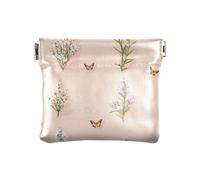 Aesthetic Rosemary Peach PU Leather Small Coin Purse Convenient Card Cases Money Organizers for Girls Women Ladies, Aesthetic Rosemary Peach, 4.33"(L) x 3.74"(W) x 0.39"(H), Classic