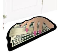 Aesthetic Rugs for Bedroom, Floor Rug, Money Mat, Area Rug, Non-Slip Kitchen Rugs, Crystal Velvet Money Rug, 19.7 x 31.5 Inches