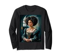 Aesthetic Saying La Reine The Queen Modern Mona Lisa Art Long Sleeve T-Shirt