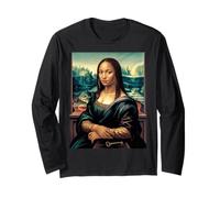 Aesthetic Saying La Reine The Queen Modern Mona Lisa Art Long Sleeve T-Shirt