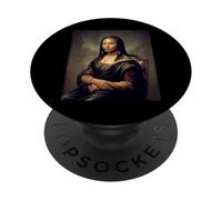 Aesthetic Saying La Reine The Queen Modern Mona Lisa Art PopSockets Adhesive PopGrip