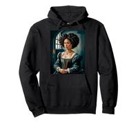 Aesthetic Saying La Reine The Queen Modern Mona Lisa Art Pullover Hoodie