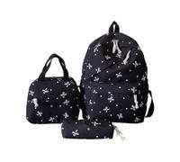 Aesthetic School Bag for Girls Cute Backpack Sets Preppy School Backpack Kawaii Girls Rucksack for Teenage Secondary Primary Middle (A02 Bow Blue) (One Size)