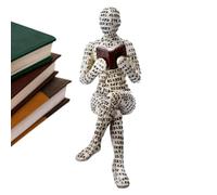 Aesthetic Sculpture - Thinker's Reading Statue Modern Pulp Resin Decor Shelf Decor Long Lasting Abstract Home Accent / Reliable Accent P