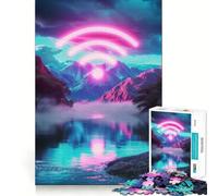 Aesthetic Shape 1000 Pieces Puzzles for Adults Strong Memory Quality Print Fun Challenge Night Fun (38x52cm)