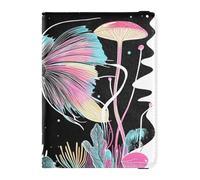 Aesthetic Siamese Fighting Fish Leather Passport and Vaccine Card Holder Combo Passport Case Travel Documents Wallet Passport Cover Holder Wallet Case Ultra Slim, Aesthetic Siamese Fighting Fish, One