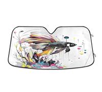 Aesthetic Siamese Fighting Fish Sun Shade Cover Folding Sunscreen Shield Parasol para parabrisas delantero