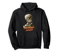 Aesthetic Smoking Skull Post Impressionist Art Lovers Pullover Hoodie