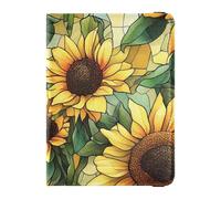 Aesthetic Sunflower Wasteland Style Leather Passport Holder Cover Passport Cover Passport Holder Combo with Vaccine Card Slot Lightweight, Aesthetic Sunflower Wasteland style, One Size