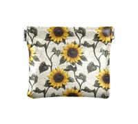 Aesthetic Sunflower Wasteland Style Women's Small Leather Coin Purse Wallet Cute Jewelry Organizer for Girls Ladies Handbag