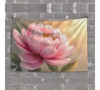 Aesthetic Tapestry A Beautiful Pink Lotus Flower Blooms Brightly Tapestry Bedroom Decorations Decor for Man Cave(75X100CM)