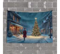 Aesthetic Tapestry A Person in A Red Coat Walks Towards A Beautifully Decorated Tapestry Bedroom Decorations Decor for Man Cave(75X100CM)
