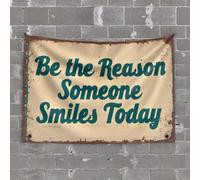 Aesthetic Tapestry Be The Reason Someone Smiles Today. Tapestry Funny Decor For Bar Man Cabe Decor(100X150CM)