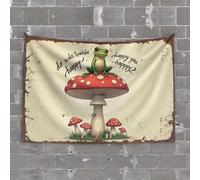 Aesthetic Tapestry Follow Your Passion: A Frog'S Guide to Happiness Tapestry Things for Boys Room Bed Room Decorations(75X100CM)
