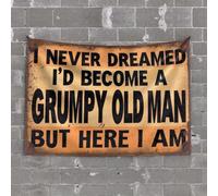 Aesthetic Tapestry I Never Dreamed I'D Become A Grumpy Old Man. Tapestry Funny Decor For Bar Man Cabe Decor(75X100CM)