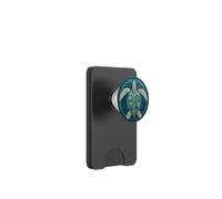 Aesthetic Teal Blue Sea Turtle Mosaic Tile Mandala PopSockets PopWallet for MagSafe