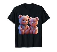 “Aesthetic Teddy Bear Couple Sitting Unisex Design for Tee T-Shirt